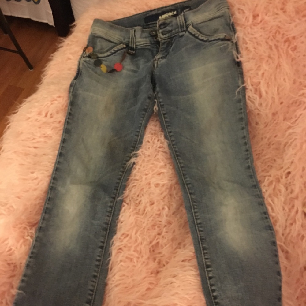 Miss Sixty skinny jeans with hip chain